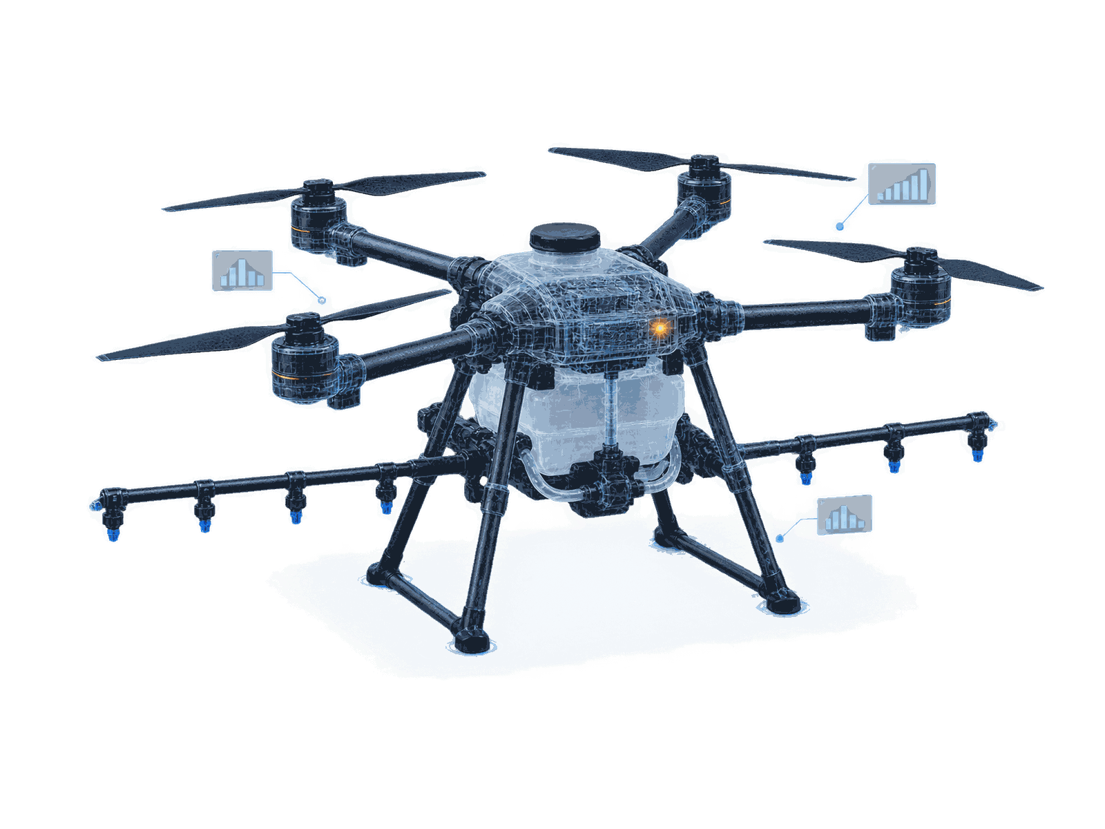 Digital twin of a machine with live telemetry overlays
